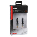 KIT COPPIA 2 FRECCE LED LAMPA NANO ULTRA PICCOLE OMOLOGATE PER MOTO