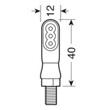 KIT COPPIA 2 FRECCE LED LAMPA NANO ULTRA PICCOLE OMOLOGATE PER MOTO